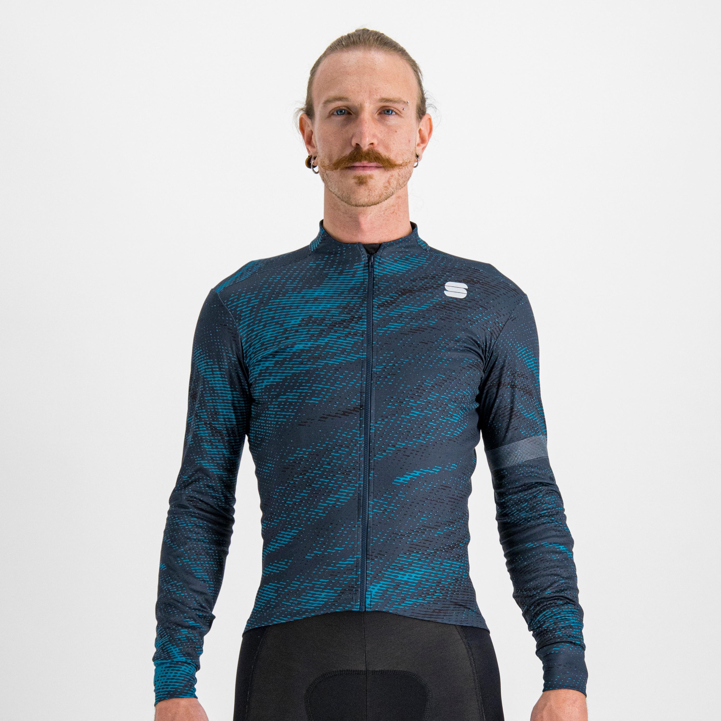 Cliff supergiara thermal jersey - galaxy blue berry blue black - sportful