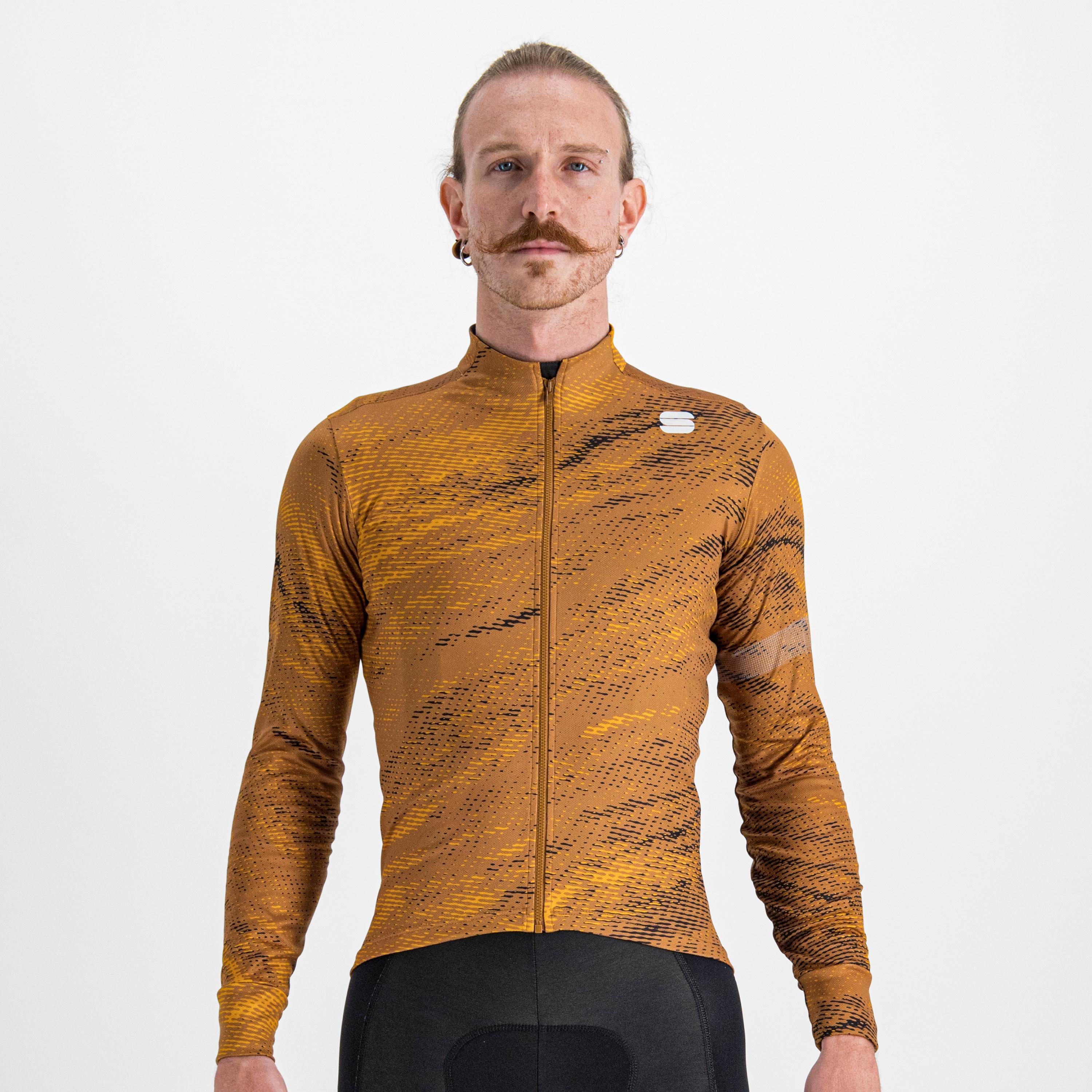 Cliff supergiara thermal jersey - leather golden oak black - sportful