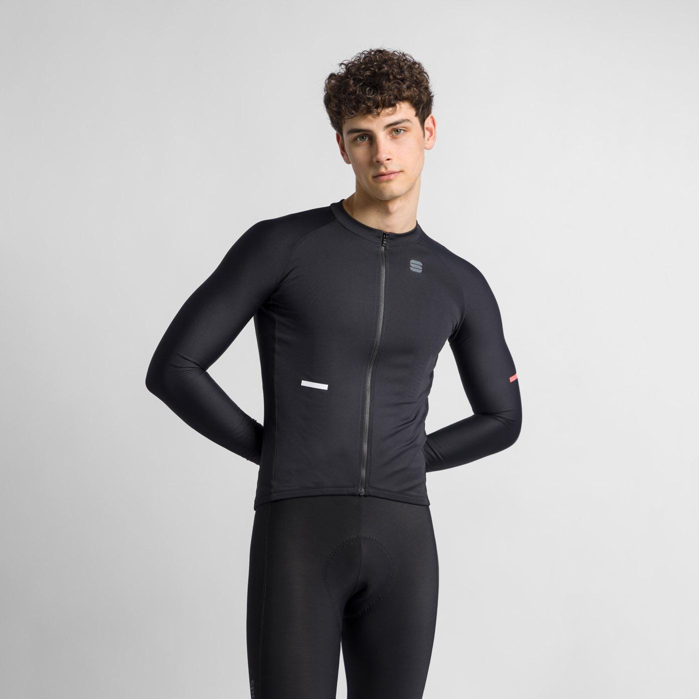 サイクリングウェア 裏起毛 新品 黒 男性用サイクリングジャージ SUPERNOVA THERMAL JERSEY - Sportful