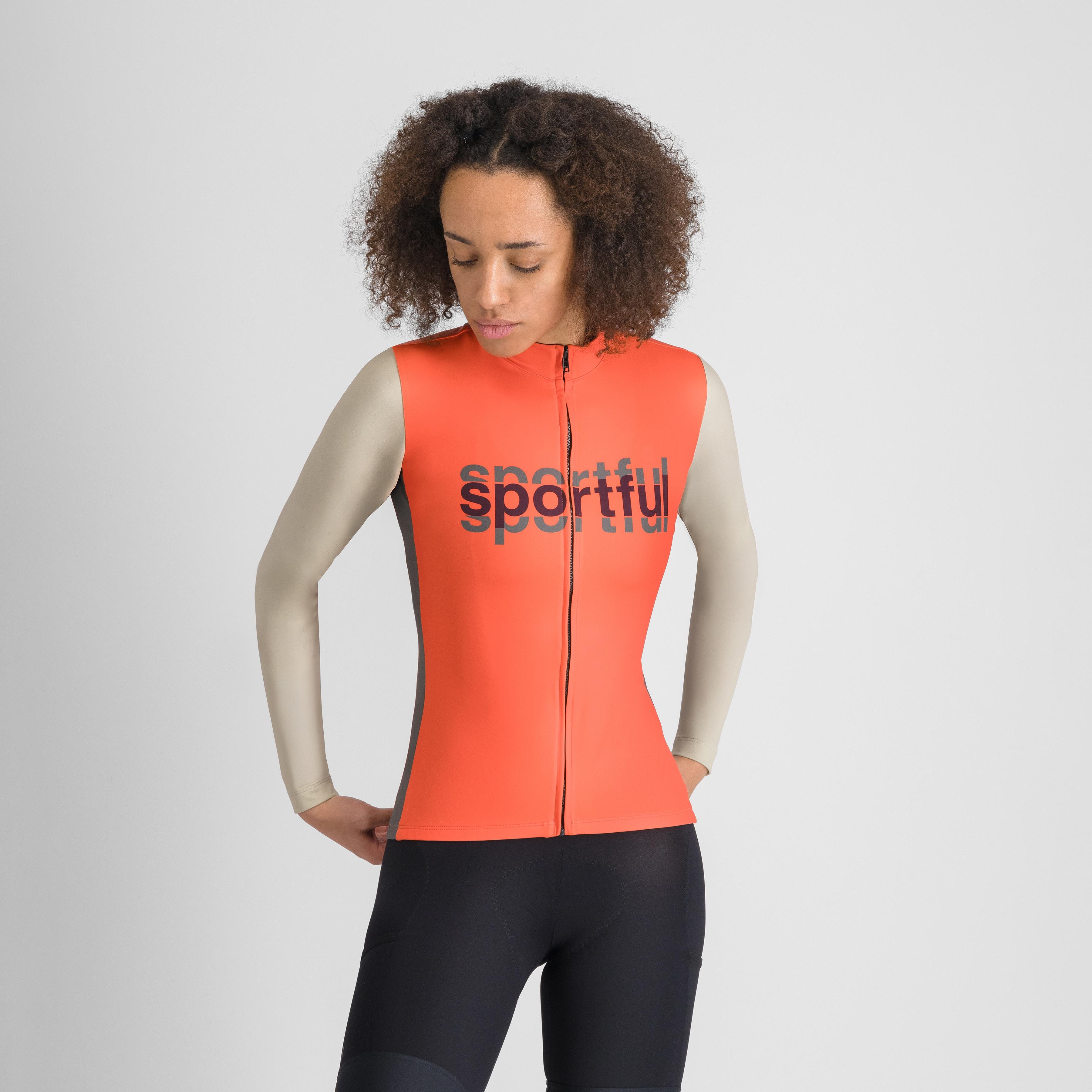 Supergiara logo thermal w jersey - pompelmo - sportful