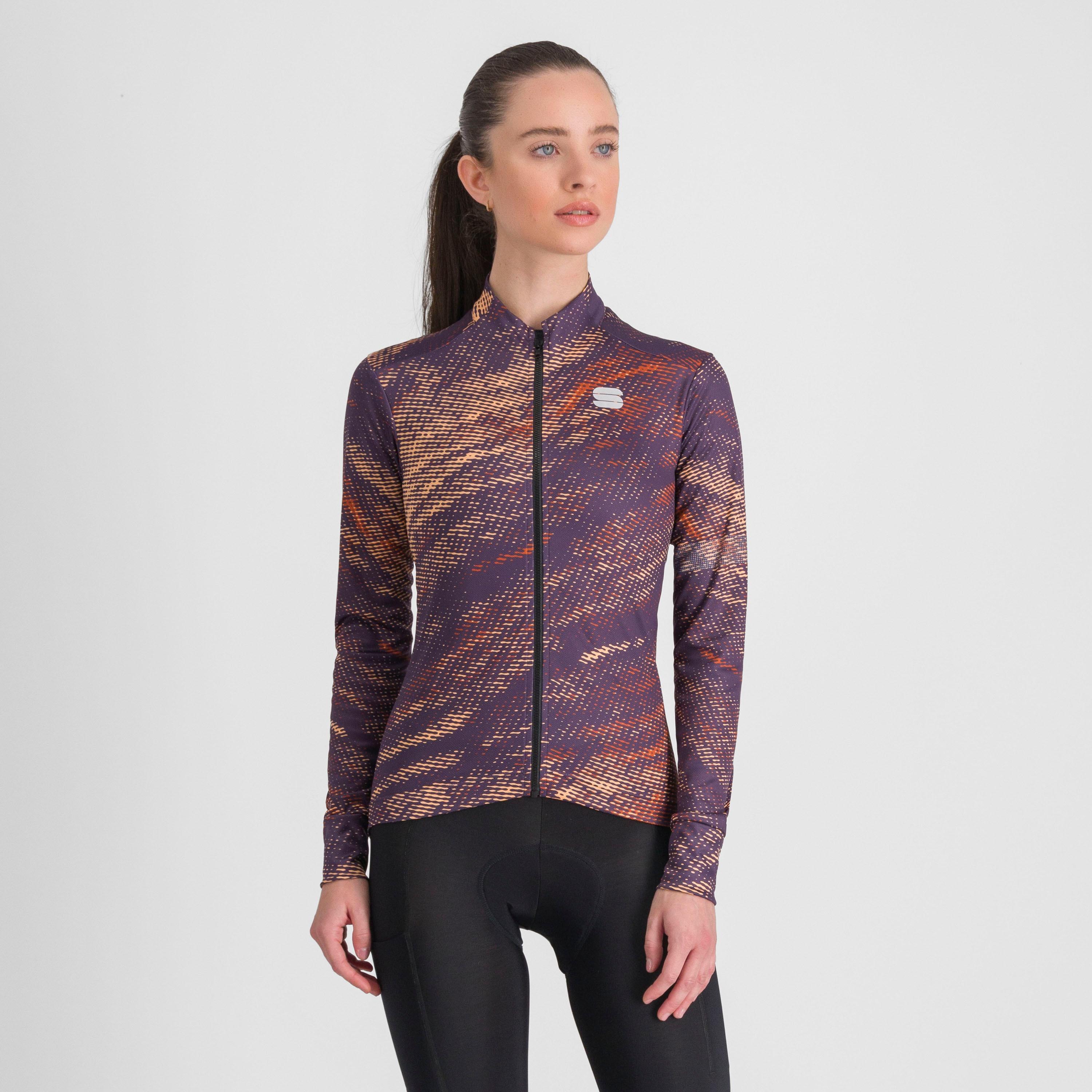 Cliff supergiara w thermal jersey - nightshade cayenna papaya - sportful