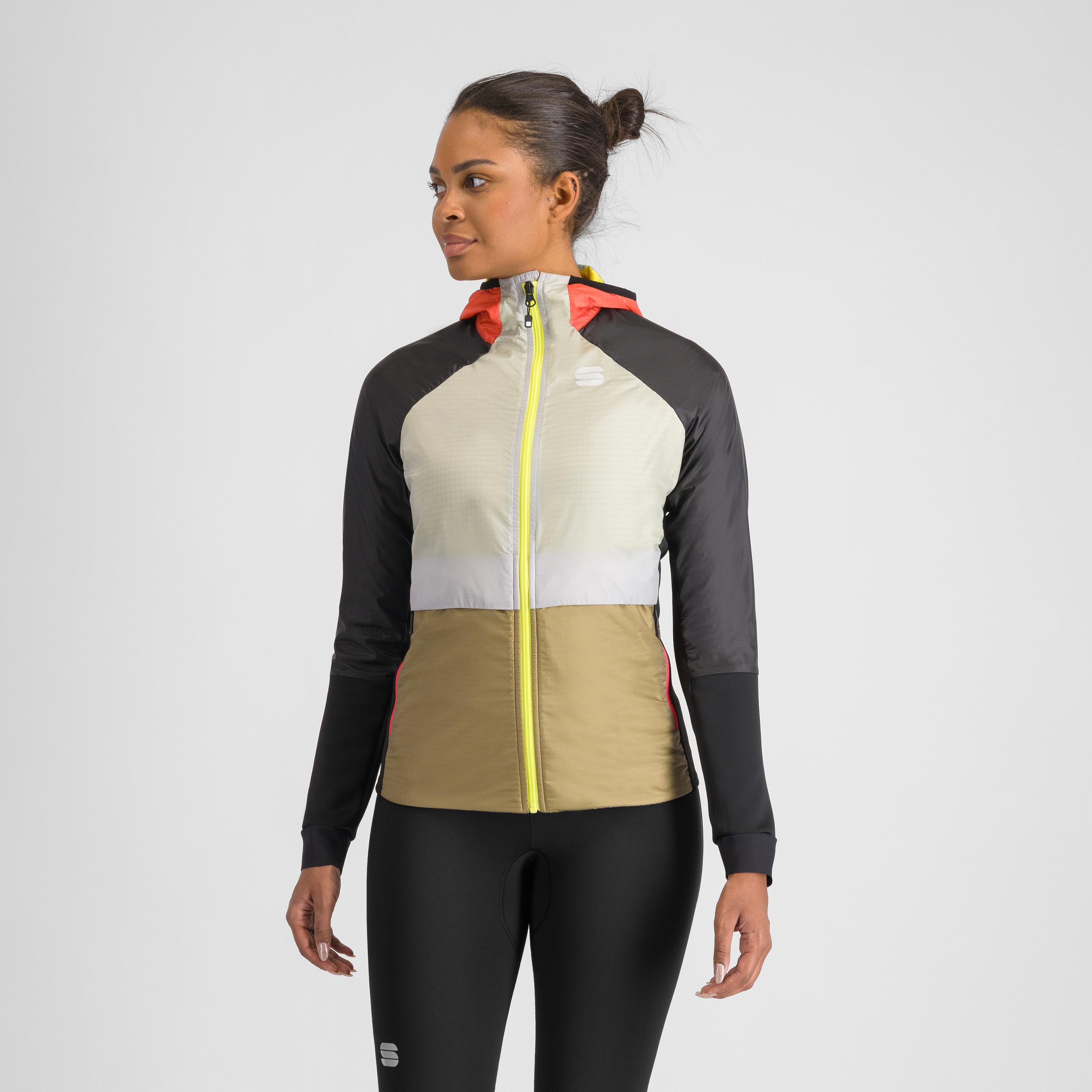 Cardio w jacket - black/military green/pompelmo - sportful