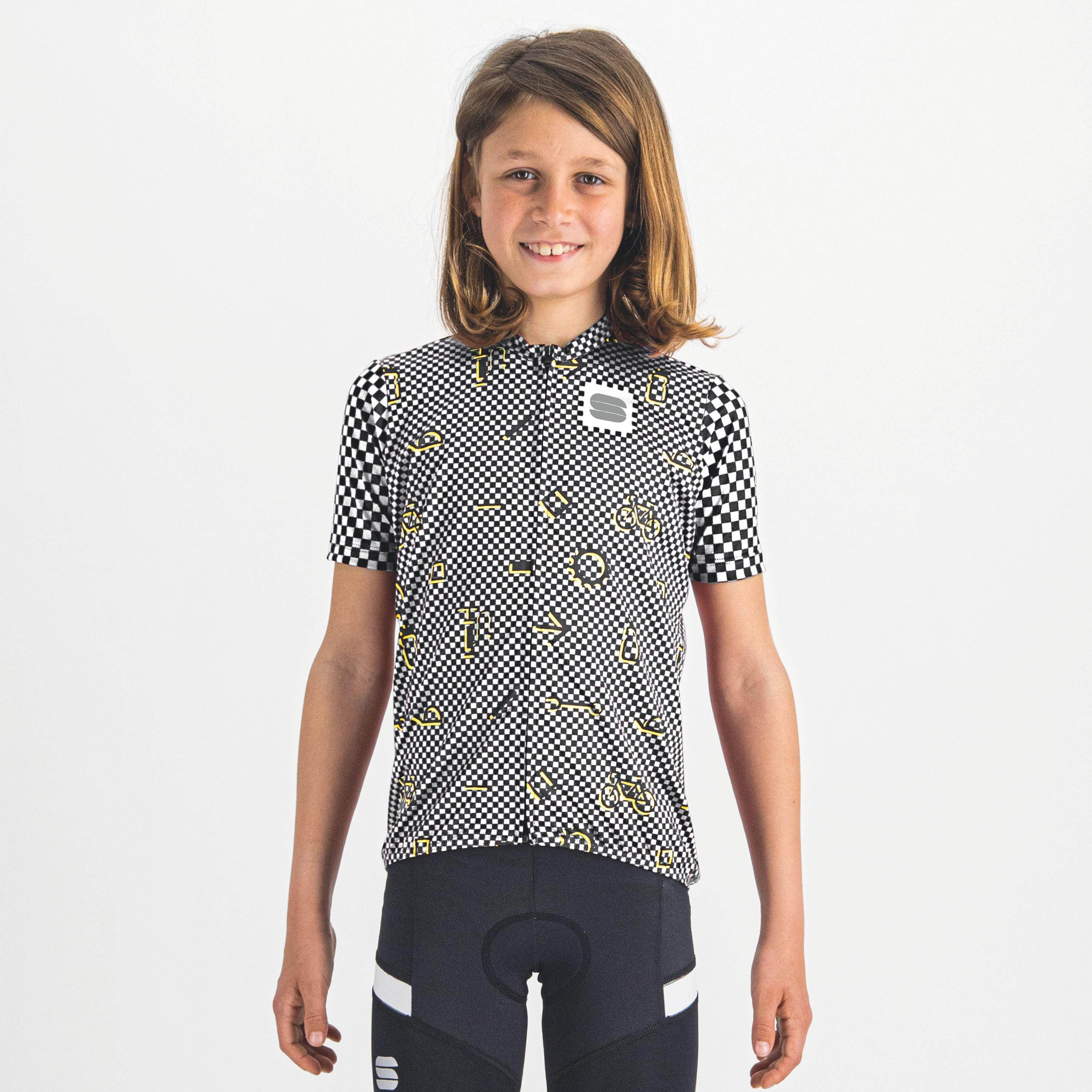 Checkmate kid jersey - black white cedar - sportful