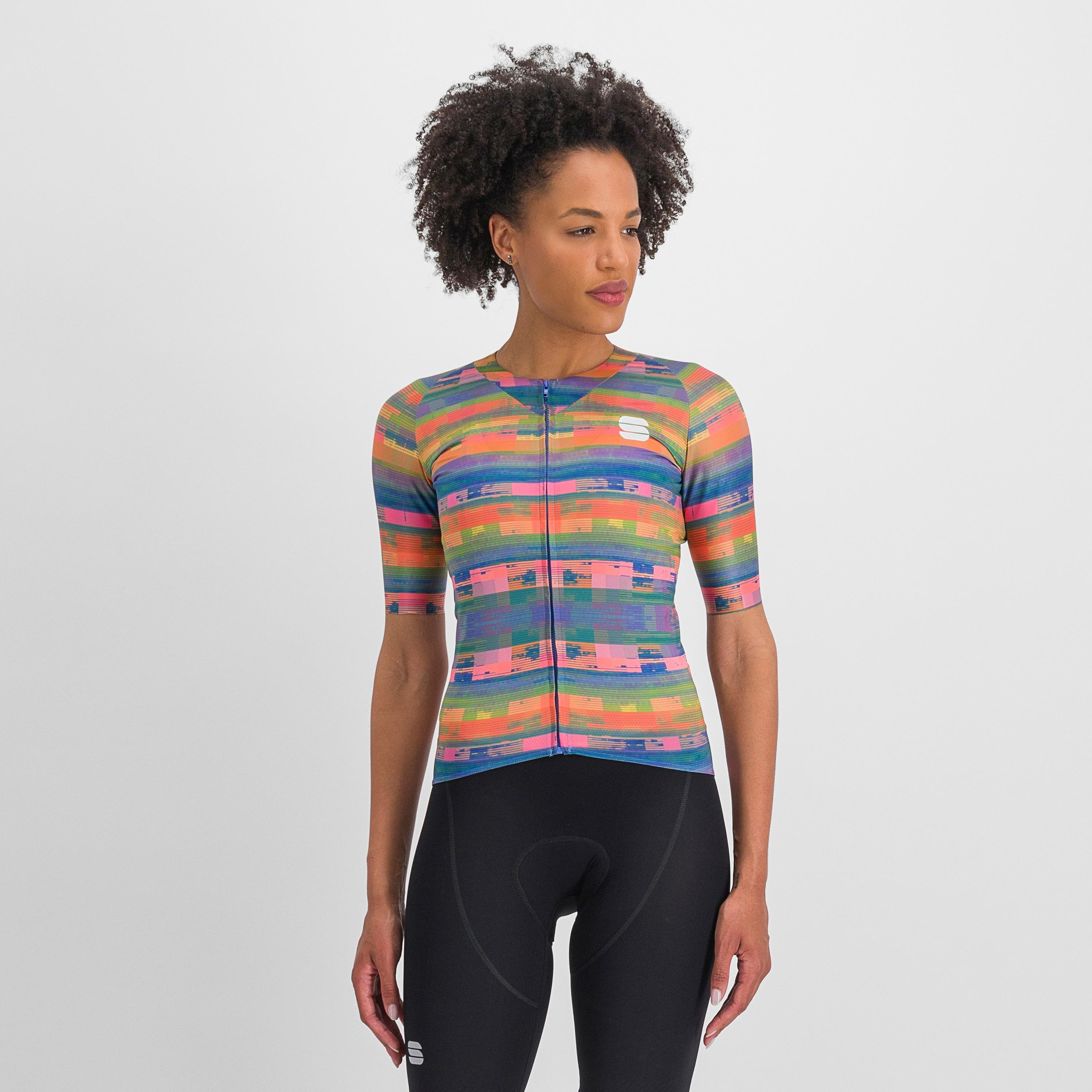 Glitch w bomber jersey - multicolor papaya - sportful