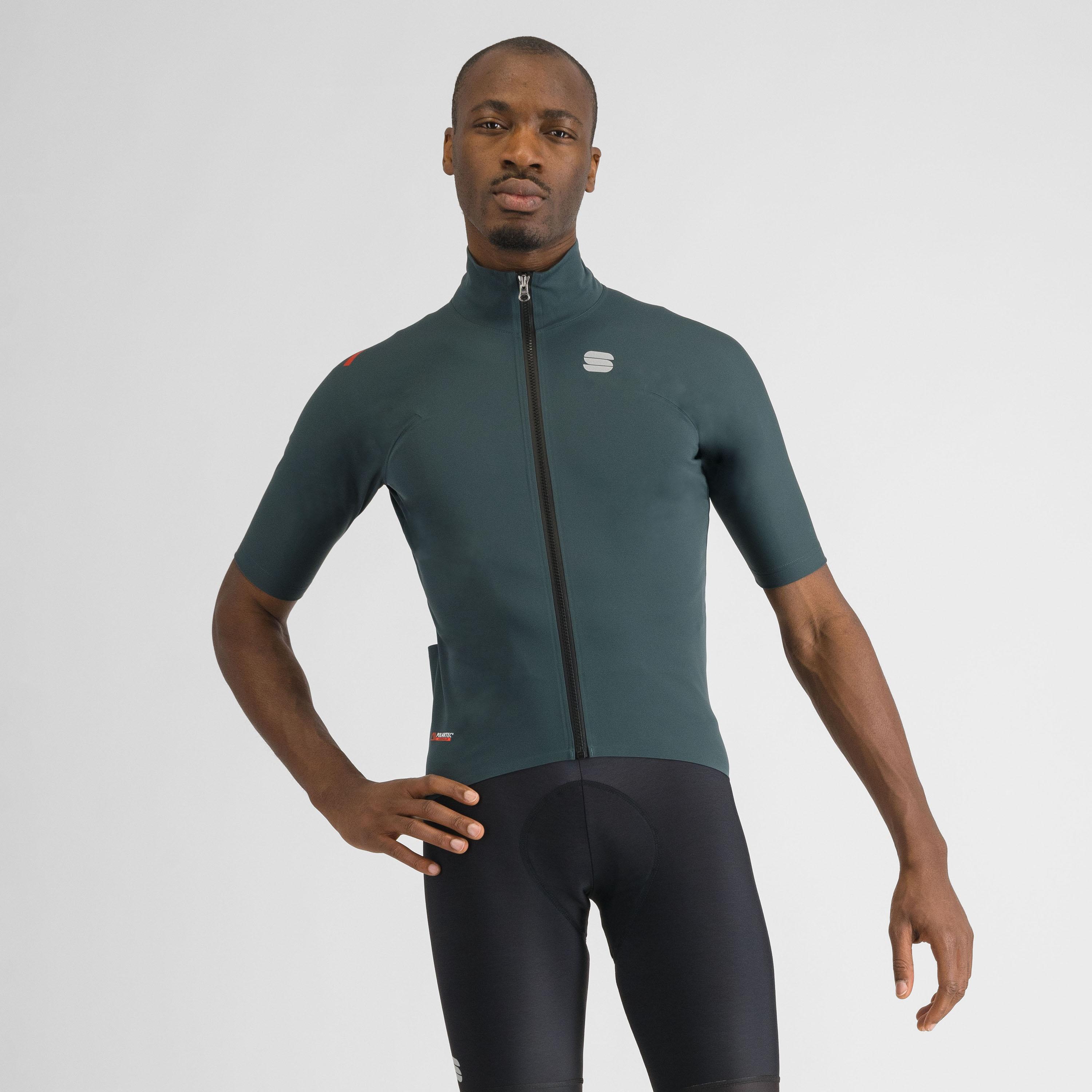 Fiandre pro 2 jacket short sleeves - dark green - sportful