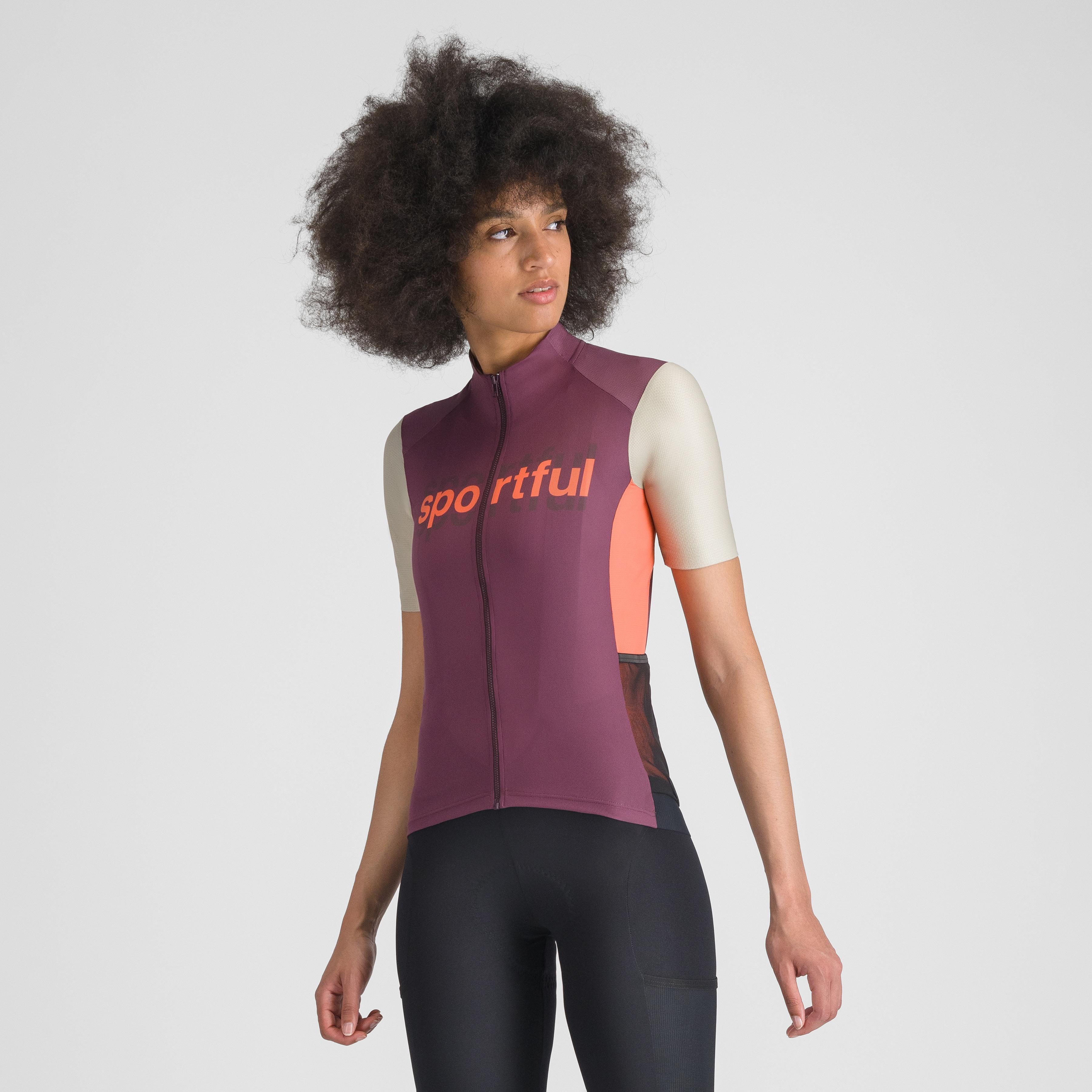 Supergiara logo w jersey - bordeaux/abbey stone - sportful